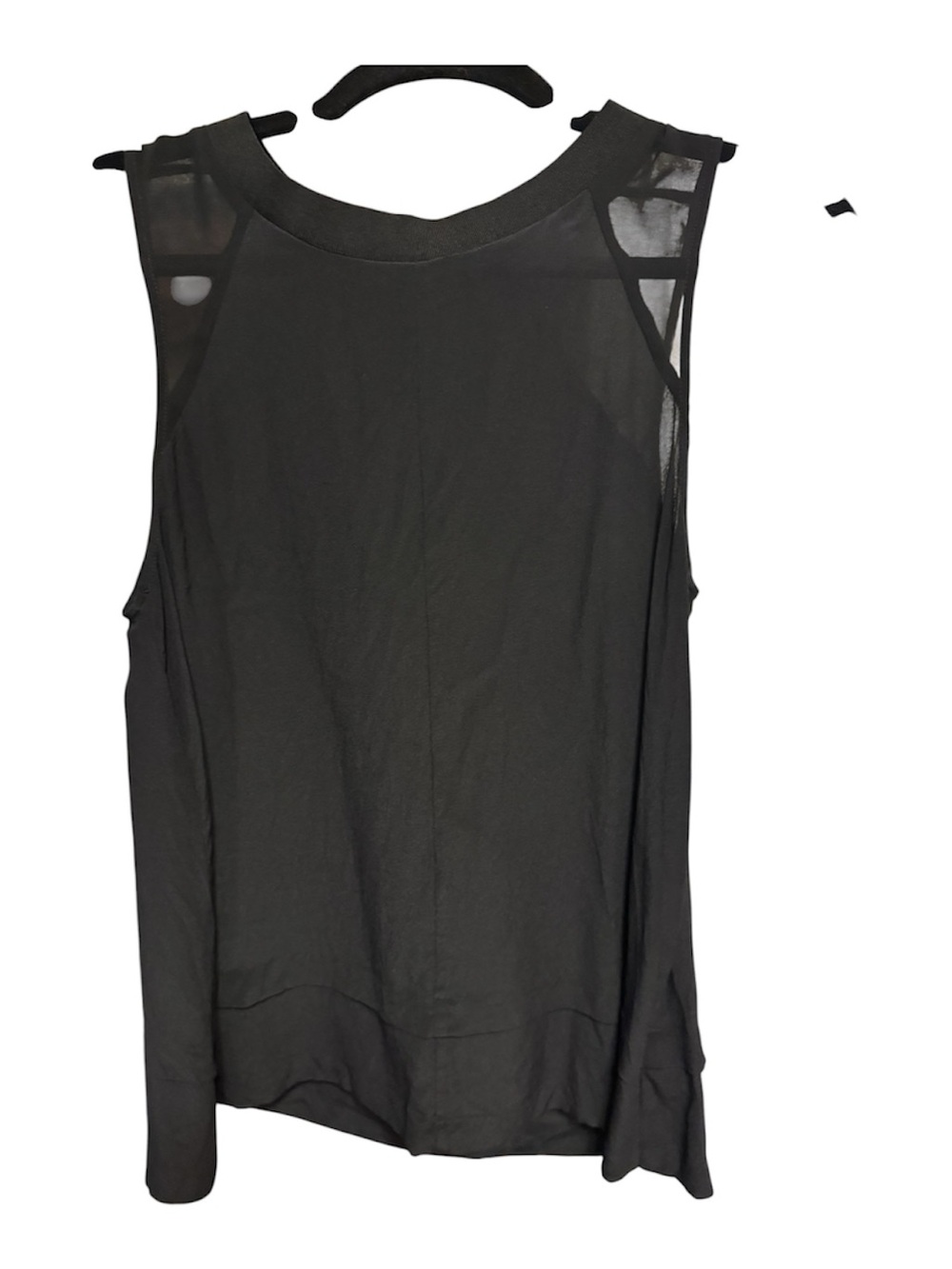 Madewell Black Sheer-Panel Sleeveless Tank